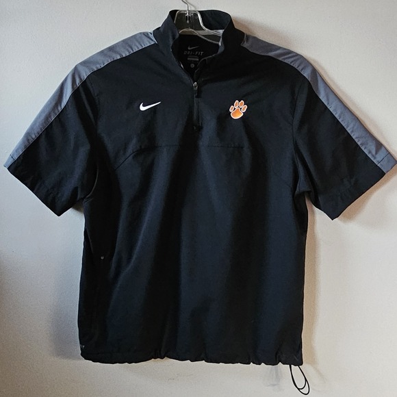 Nike Other - Clemson Tigers Pullover Windbreaker Men's Size Large Black Nike 1/4 Zip Dri-Fit